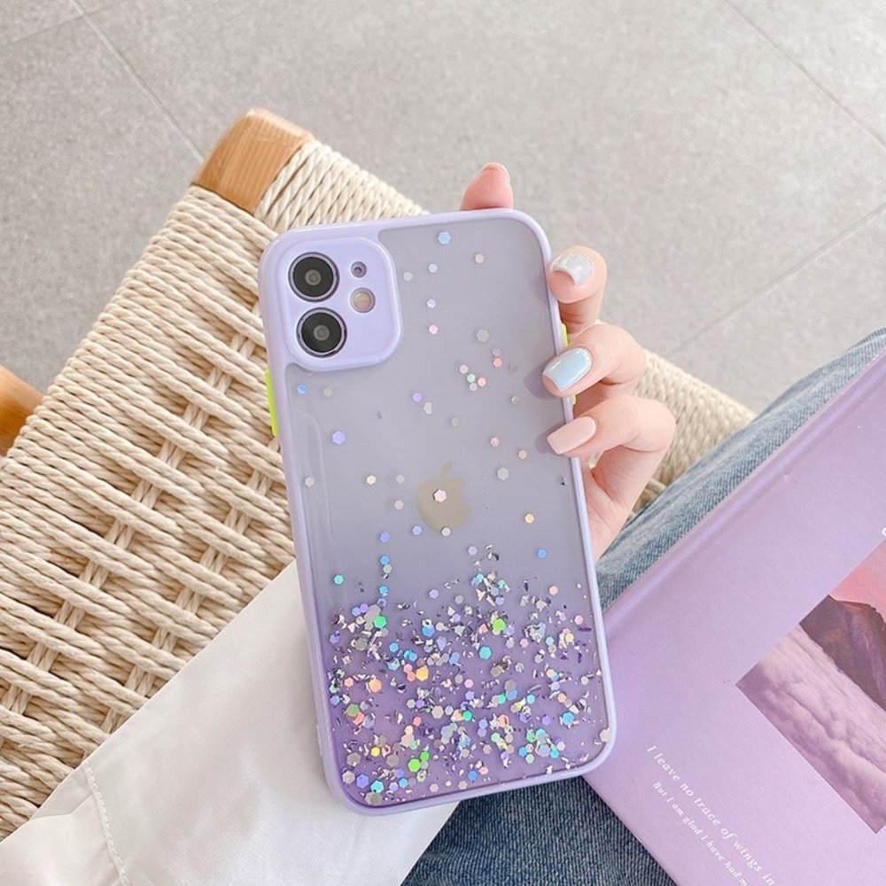 Bling Shining Purple Camera Protection iphone case
